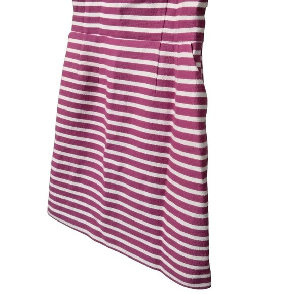 Halogen Pink White Striped Sleeveless Side Pockets Back Cutout  Dress Size 12 - Picture 7 of 12
